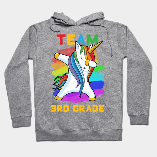 Team 3RD GRADE Unicorn Dabbing Gift Back To School Hoodie by johnbbmerch